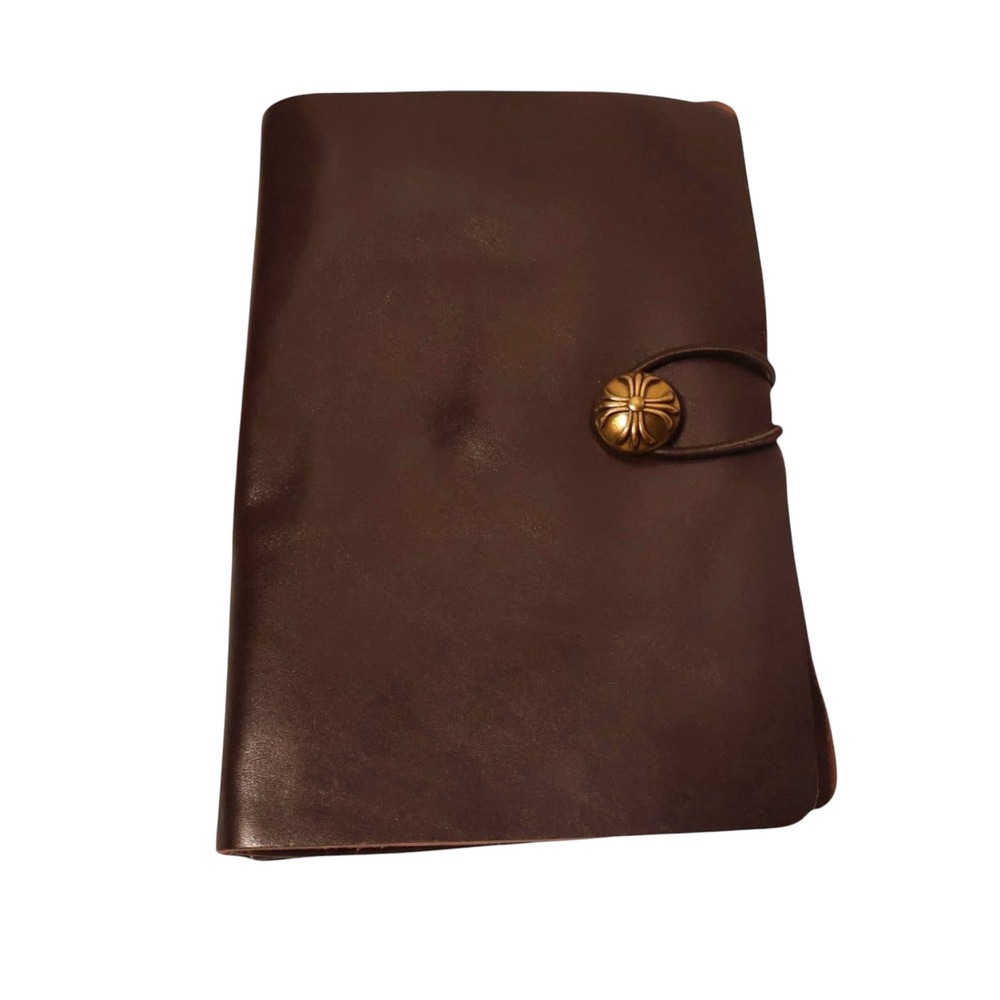 LINSHI TASKS Genuine Leather Journal Planner Folio Wallet Organizer Brown